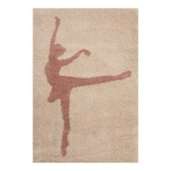 Zala Living Tapis enfant Ballerina Stella - Fibres synthétiques - Crème / Rose
