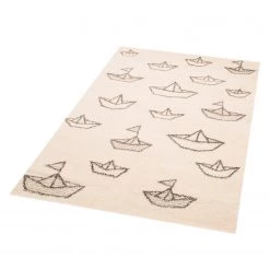 Zala Living Tapis enfant Paper Boat Sammy - Fibres synthétiques - Blanc crème / Marron -Tapis enfant Soldes 1000126989 190709 06120100023 DETAILS P000000001000126989