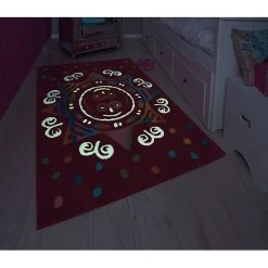 Arte Espina Tapis enfant Glowy Mandala - Fibres synthétiques - Rouge / Multicolore -Tapis enfant Soldes 1000158331 190214 06193900028 MOOD GALLERYIMAGES P000000001000158331 mood