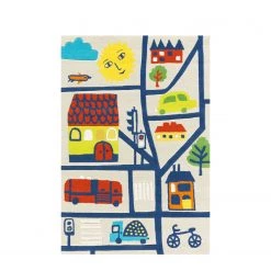 Arte Espina Tapis enfant Glowy City - Fibres synthétiques - Multicolore
