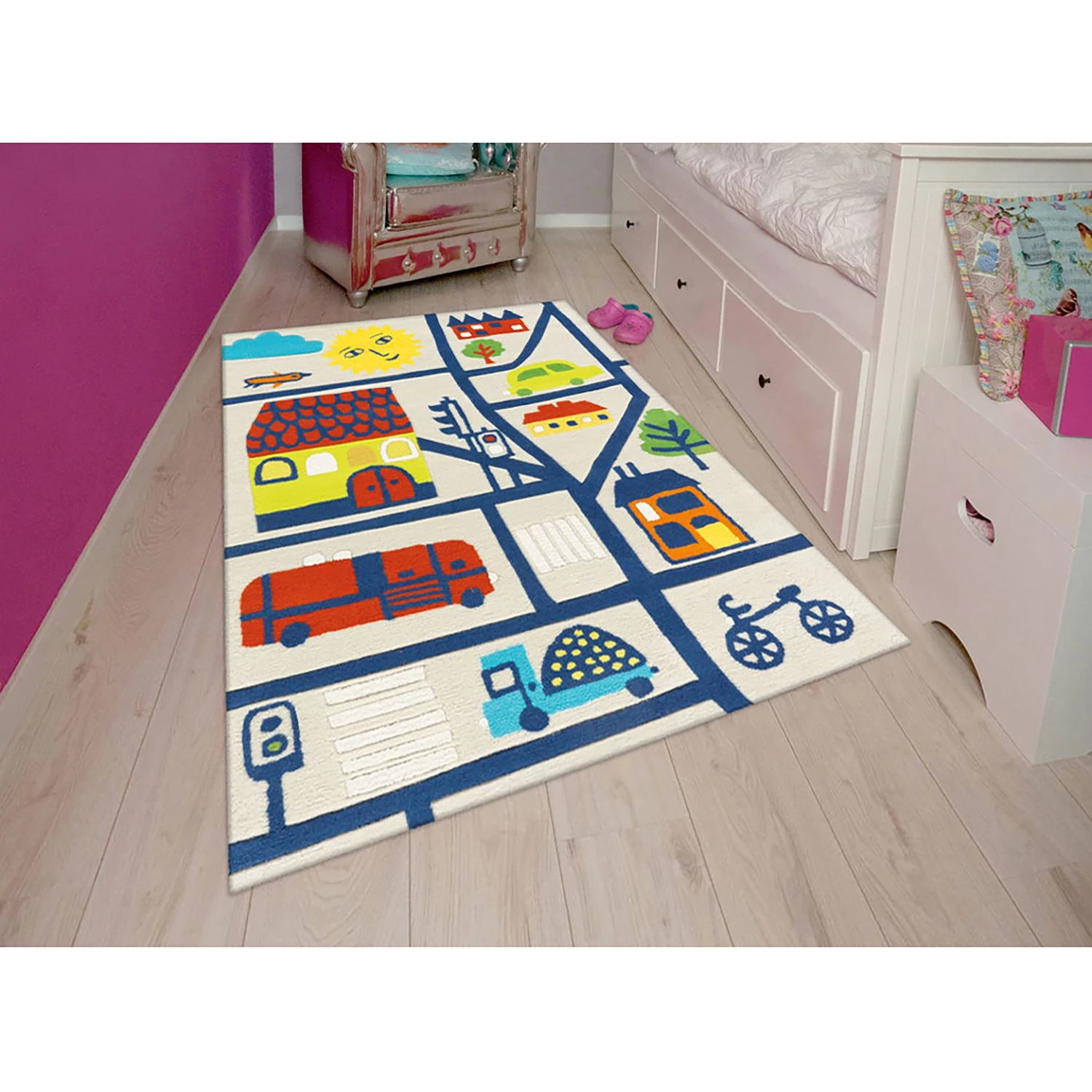 Arte Espina Tapis enfant Glowy City - Fibres synthétiques - Multicolore 2 Arte Espina Tapis enfant Glowy City - Fibres synthétiques - Multicolore – Image 2