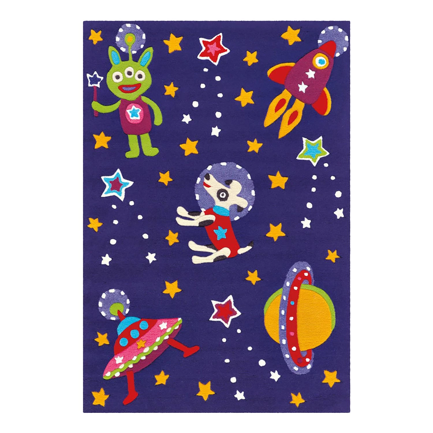 Arte Espina Tapis enfant Glowy Space - Fibres synthétiques - Violet / Multicolore 1 Arte Espina Tapis enfant Glowy Space - Fibres synthétiques - Violet / Multicolore