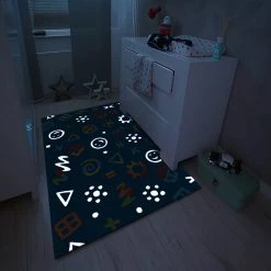 Arte Espina Tapis enfant Glowy Icons - Fibres synthétiques - Bleu / Multicolore -Tapis enfant Soldes 1000158348 190214 06194400102 MOOD GALLERYIMAGES P000000001000158348 mood