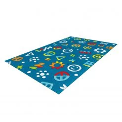 Arte Espina Tapis enfant Glowy Icons - Fibres synthétiques - Bleu / Multicolore -Tapis enfant Soldes 1000158348 190214 06194400103 GALLERYIMAGES P000000001000158348
