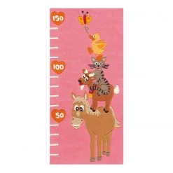 Arte Espina Tapis enfant Joy Animals - Fibres synthétiques - Rose / Marron