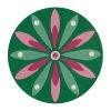 Arte Espina Tapis enfant Joy Spirit I - Fibres synthétiques - Vert foncé / Rose vif - Diamètre : 100 cm