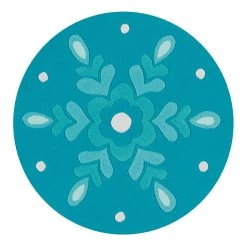 Arte Espina Tapis enfant Joy Mandala I - Fibres synthétiques - Bleu pétrole - Diamètre : 130 cm
