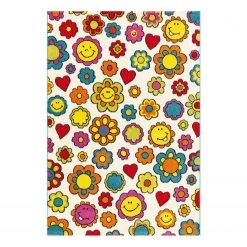 Arte Espina Tapis enfant Move Flowers - Fibres synthétiques - Multicolore - 80 x 150 cm