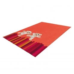 Arte Espina Tapis enfant Joy Teddy - Fibres synthétiques - Rouge orangé / Beige -Tapis enfant Soldes 1000158524 190214 06204600823 GALLERYIMAGES P000000001000158524