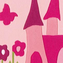 Arte Espina Tapis enfant Joy Castle II - Fibres synthétiques - Rose / Vert -Tapis enfant Soldes 1000158525 190214 06204700828 GALLERYIMAGES P000000001000158525