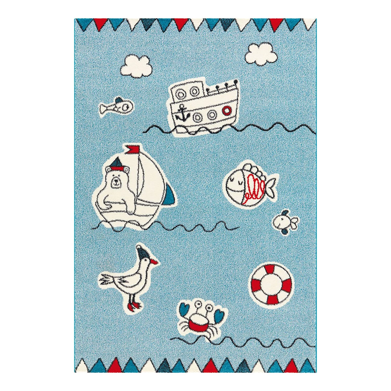 Arte Espina Tapis enfant Move Sea - Fibres synthétiques - Bleu clair - 120 x 170 cm 1 Arte Espina Tapis enfant Move Sea - Fibres synthétiques - Bleu clair - 120 x 170 cm