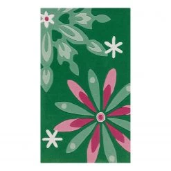 Arte Espina Tapis enfant Joy Spirit II - Fibres synthétiques - Vert foncé / Rose vif