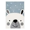 Kayoom Tapis enfant Australia Leonora I - Fibres synthétiques - Bleu-gris - 120 x 170 cm