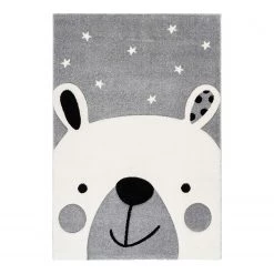 Kayoom Tapis enfant Australia Leonora II - Fibres synthétiques - Gris - 80 x 150 cm