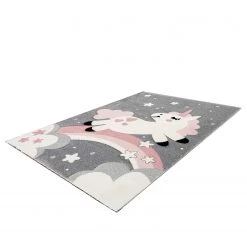 Kayoom Tapis enfant Australia Mitchell - Fibres synthétiques - Gris / Rose - 120 x 170 cm -Tapis enfant Soldes 1000160683 190301 13362300492 GALLERYIMAGES P000000001000160683