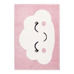 Kayoom Tapis enfant Australia Walgett - Fibres synthétiques -Vieux rose / Crème - 80 x 150 cm