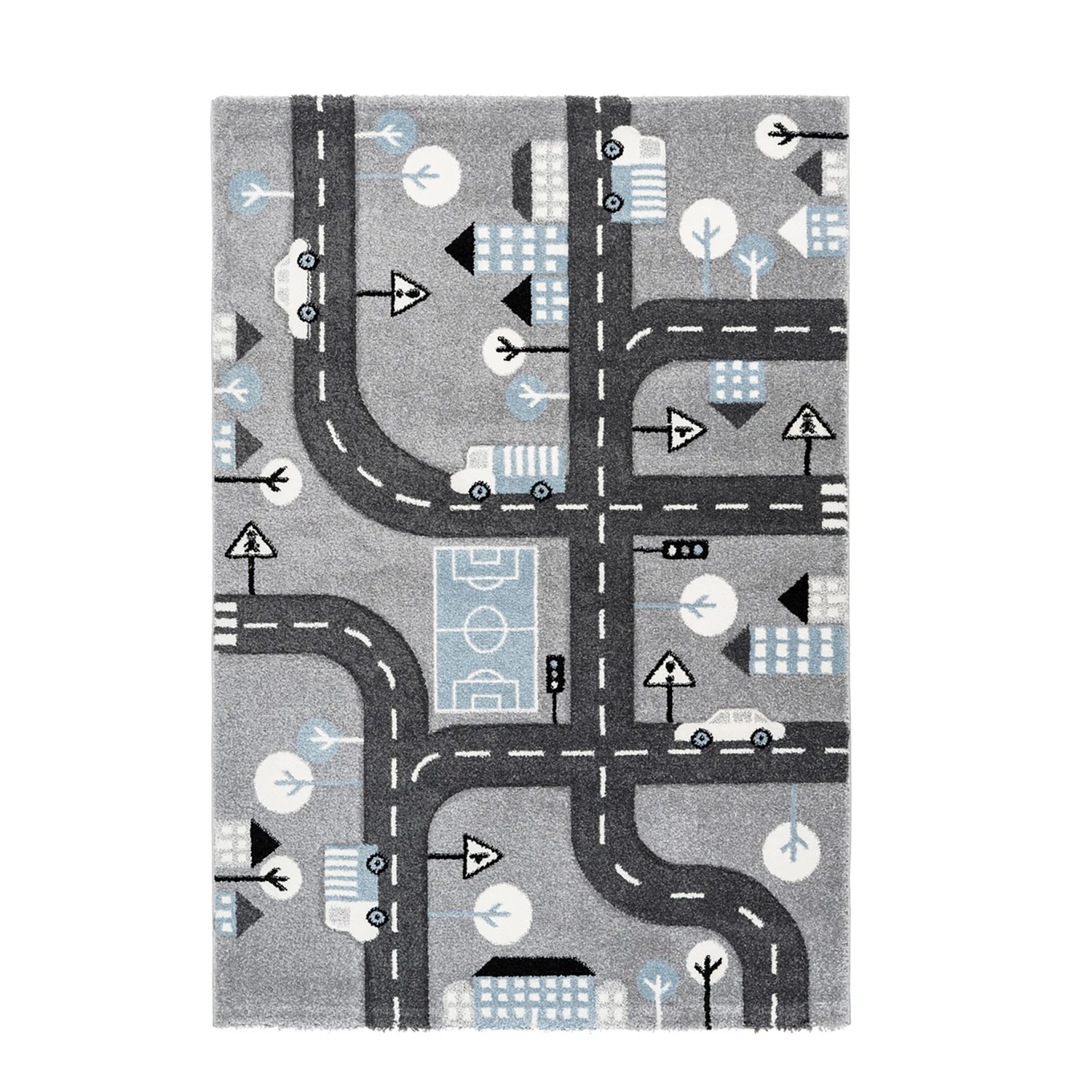 Kayoom Tapis enfant Australia Marree - Fibres synthétiques - Gris / Anthracite - 120 x 170 cm 1 Kayoom Tapis enfant Australia Marree - Fibres synthétiques - Gris / Anthracite - 120 x 170 cm