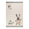Sigikid Tapis enfant Happy Friends - Tissu - Abricot pastel - 120 x 170 cm