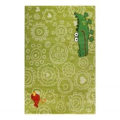 Sigikid Tapis enfant Crocodile - Tissu - Vert - 160 x 225 cm