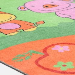 THEKO die markenteppiche Tapis enfant Mamba Animals - Tissu - Vert / Orange - 90 x 160 cm 8 THEKO die markenteppiche Tapis enfant Mamba Animals - Tissu - Vert / Orange - 90 x 160 cm -Tapis enfant Soldes 1000174708 190715 16133200047 DETAILS P000000001000174708