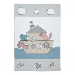THEKO die markenteppiche Tapis enfant Cozy Arc - Coton - Blanc vintage - 100 x 160 cm