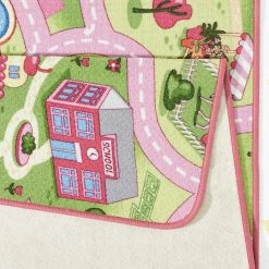 Hanse Home Tapis enfant Sweet Town - Tissu mélangé - Vert / Rose - 90 x 200 cm 9 Hanse Home Tapis enfant Sweet Town - Tissu mélangé - Vert / Rose - 90 x 200 cm -Tapis enfant Soldes 1000180238 190814 08512000033 DETAILS P000000001000180238