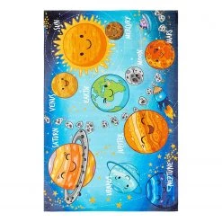 Obsession Tapis enfant My Torino Solar - Chenille - Bleu / Orange - 80 x 120 cm