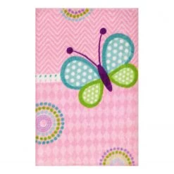Obsession Tapis enfant My Butterfly - Fibres synthétiques - Multicolore - 120 x 170 cm