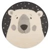 Zala Living Tapis enfant Icebear Emmet - Fibres synthétiques - Noir / Crème