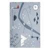 Happy Rugs Tapis enfant Carte au trésor - Fibres synthétiques - Gris pigeon - 100 x 160 cm