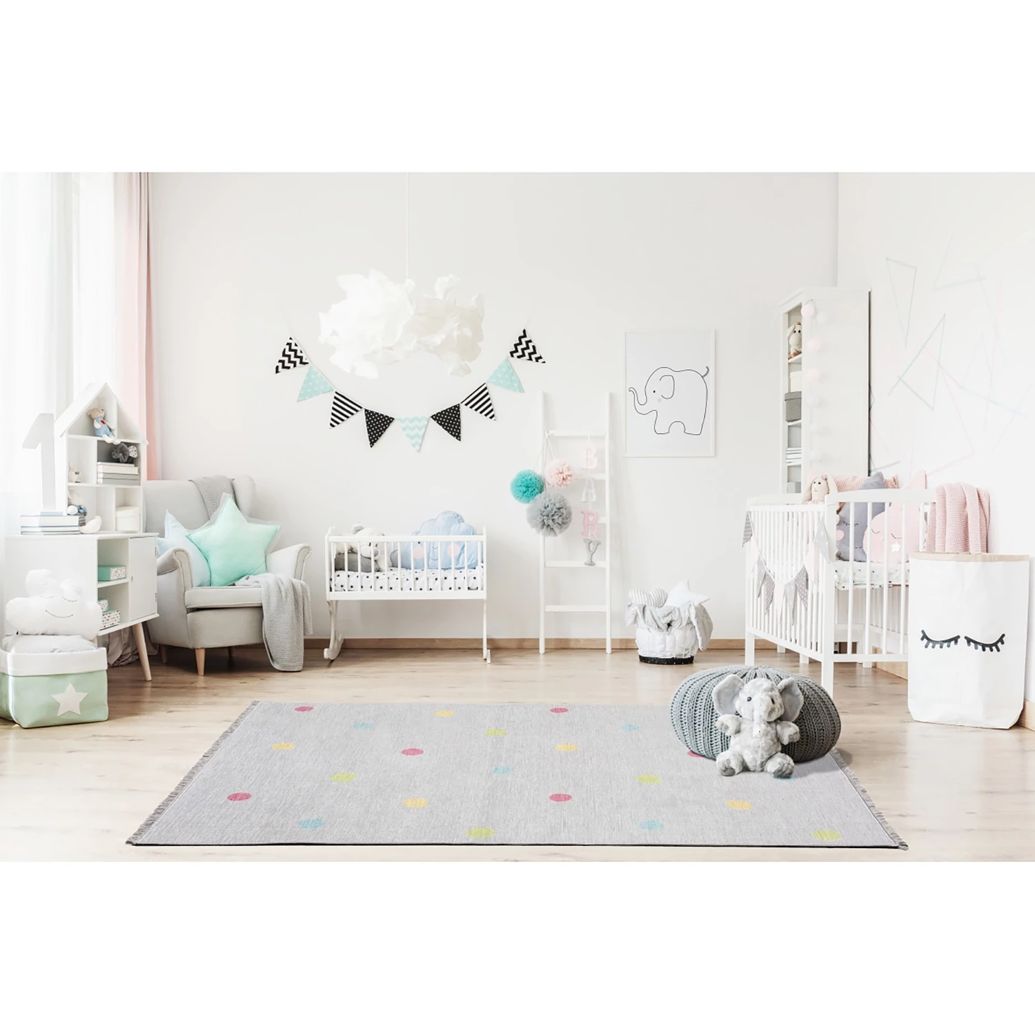 Happy Rugs Tapis enfant Dots - Fibres synthétiques - Sahara - 100 x 160 cm 2 Happy Rugs Tapis enfant Dots - Fibres synthétiques - Sahara - 100 x 160 cm – Image 2