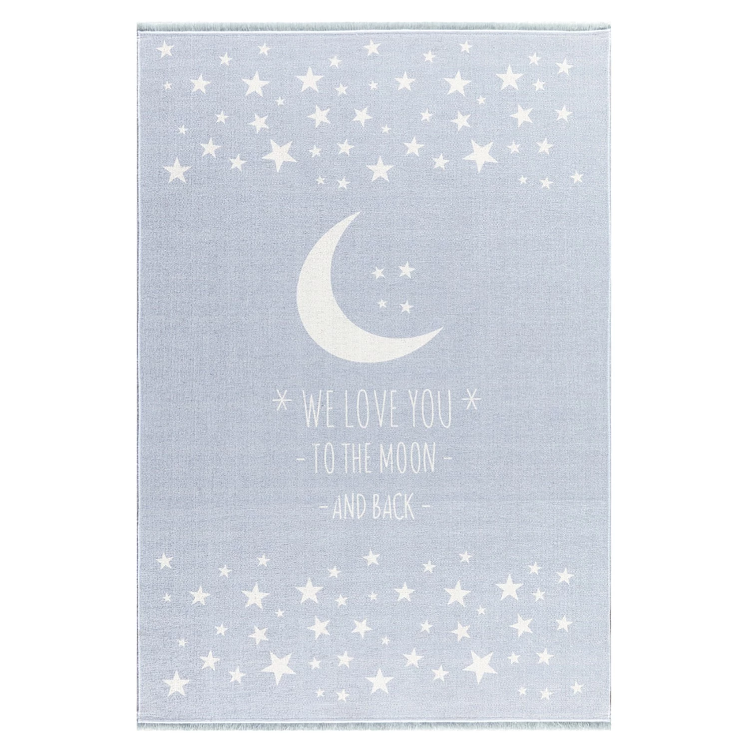 Happy Rugs Tapis enfant Moon - Fibres synthétiques - Bleu pastel - 100 x 160 cm 1 Happy Rugs Tapis enfant Moon - Fibres synthétiques - Bleu pastel - 100 x 160 cm