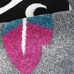 Svanhilde Tapis enfant Raton laveur Mukki - Microfibre - Gris / Noir -Tapis enfant Soldes 1000197993 200110 11241000207 DETAILS P000000001000197993