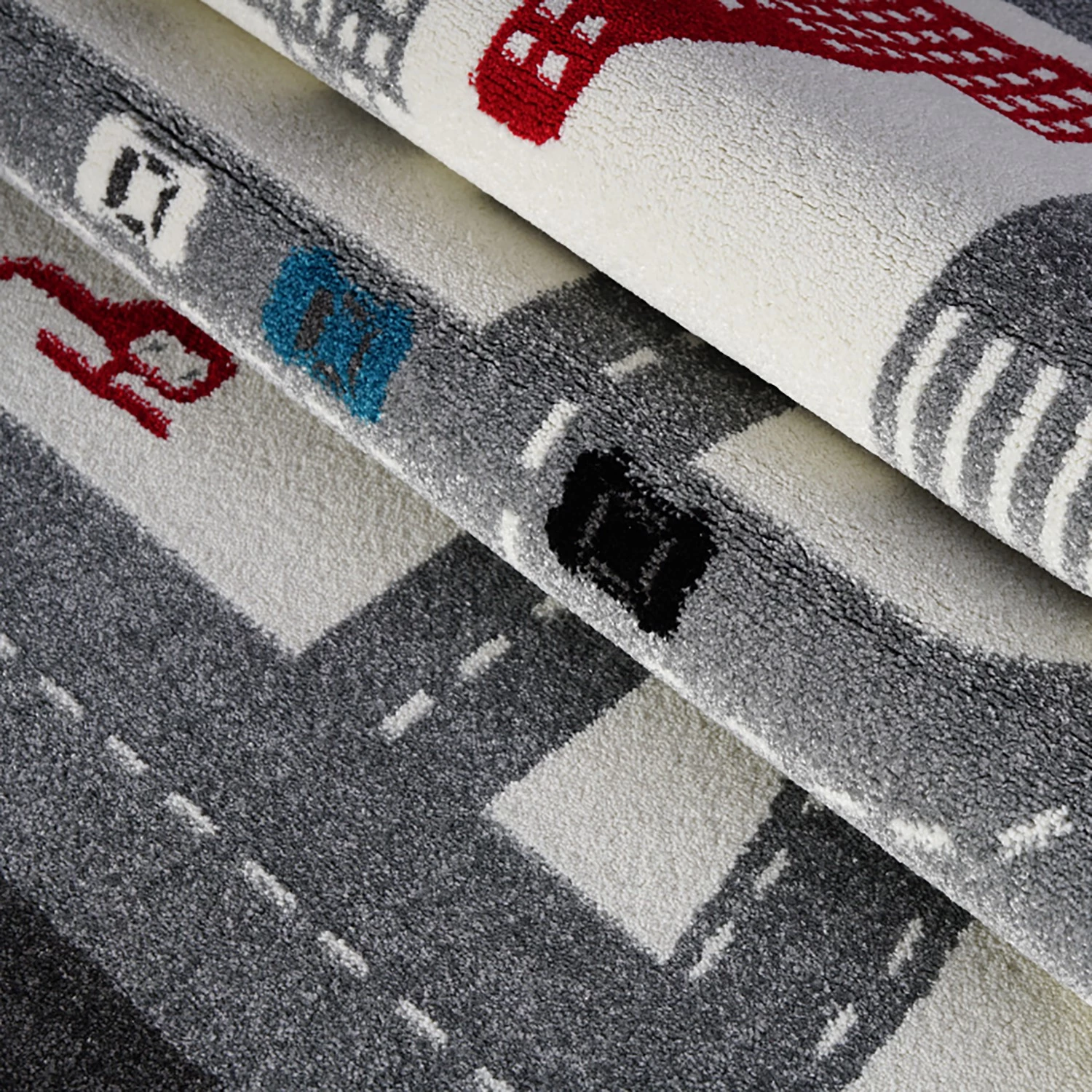 Happy Rugs Tapis enfant Playtime - Fibres synthétiques - Gris / Crème 3 Happy Rugs Tapis enfant Playtime - Fibres synthétiques - Gris / Crème – Image 3