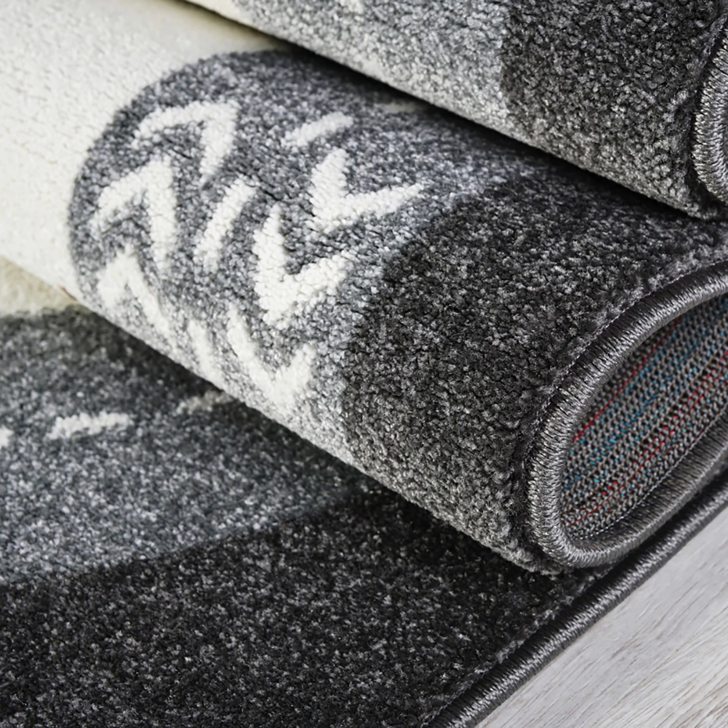 Happy Rugs Tapis enfant Playtime - Fibres synthétiques - Gris / Crème 4 Happy Rugs Tapis enfant Playtime - Fibres synthétiques - Gris / Crème – Image 4