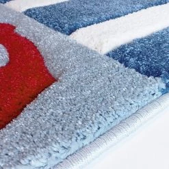 Happy Rugs Tapis enfant En haute mer 1 - Fibres synthétiques - Bleu / Rouge - 120 x 180 cm -Tapis enfant Soldes 1000198030 200110 11241600255 DETAILS P000000001000198030