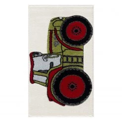 Happy Rugs Tapis enfant Tracteur - Fibres synthétiques - Multicolore
