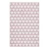 ByGraziela Tapis enfant Cœur II - Fibres synthétiques - Rose / Blanc