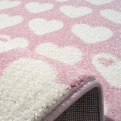 ByGraziela Tapis enfant Cœur II - Fibres synthétiques - Rose / Blanc -Tapis enfant Soldes 1000198036 200110 11241800276 DETAILS P000000001000198036