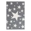 Happy Rugs Tapis enfant Estrella - Fibres synthétiques - Gris clair / Blanc - 100 x 160 cm