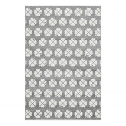 ByGraziela Tapis enfant Trèfle - Fibres synthétiques - Blanc gris