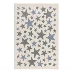 Happy Rugs Tapis enfant Stella - Fibres synthétiques - Crème / Gris - 160 x 230 cm