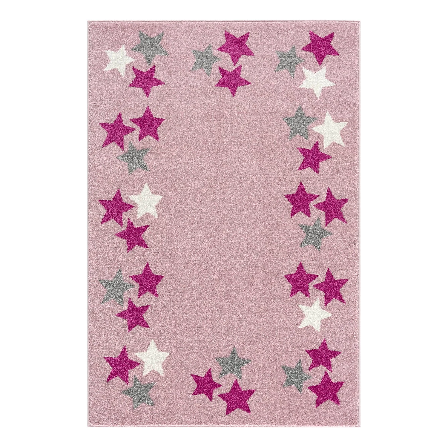 Happy Rugs Tapis enfant Spring - Fibres synthétiques - Rose / Blanc - 120 x 180 cm 1 Happy Rugs Tapis enfant Spring - Fibres synthétiques - Rose / Blanc - 120 x 180 cm