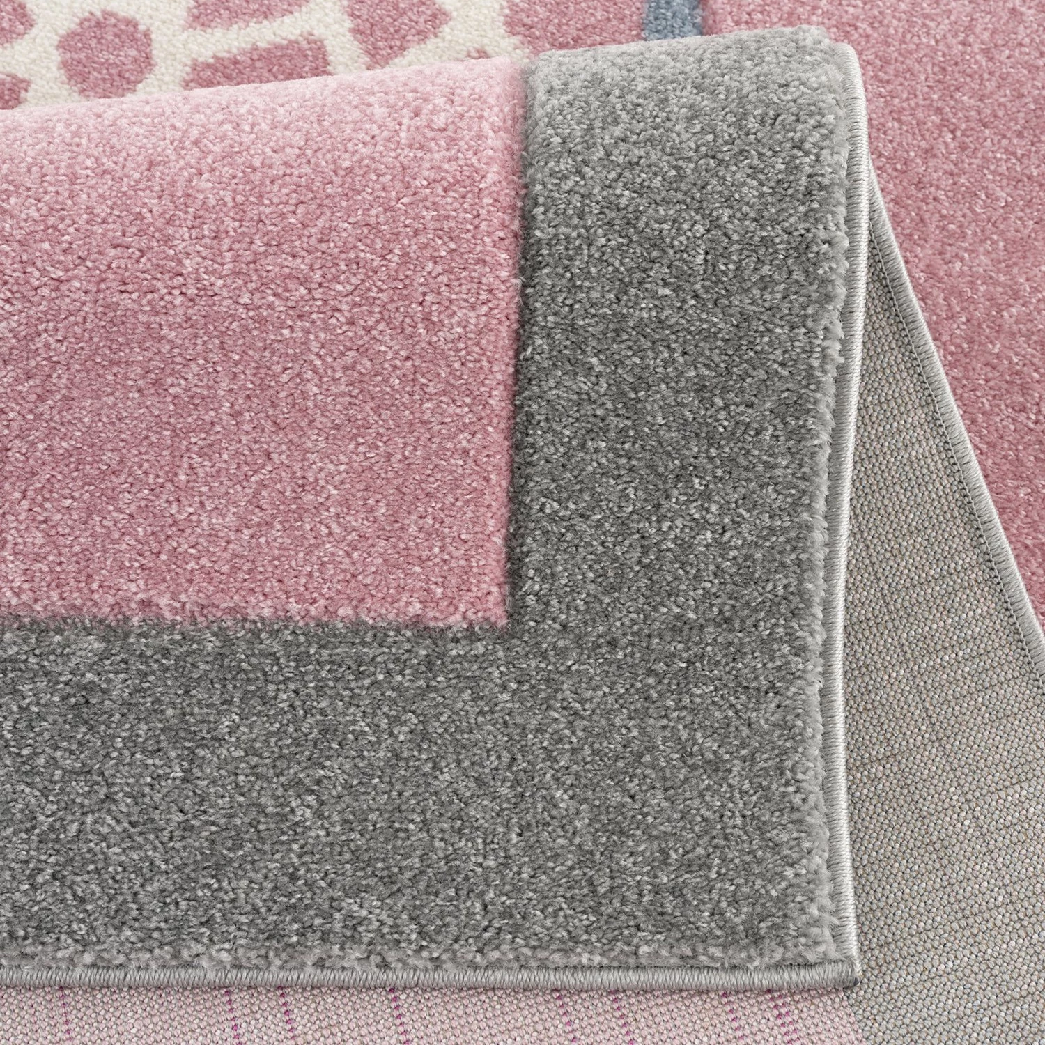 Happy Rugs Tapis enfant Attrape-rêves - Fibres synthétiques - Rose / Gris clair 5 Happy Rugs Tapis enfant Attrape-rêves - Fibres synthétiques - Rose / Gris clair – Image 5