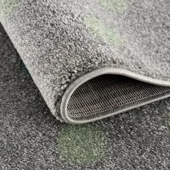 Happy Rugs Tapis enfant Confetti - Fibres synthétiques - Gris / Vert menthe - 120 x 180 cm -Tapis enfant Soldes 1000198110 210910 15003300198 DETAILS P000000001000198110