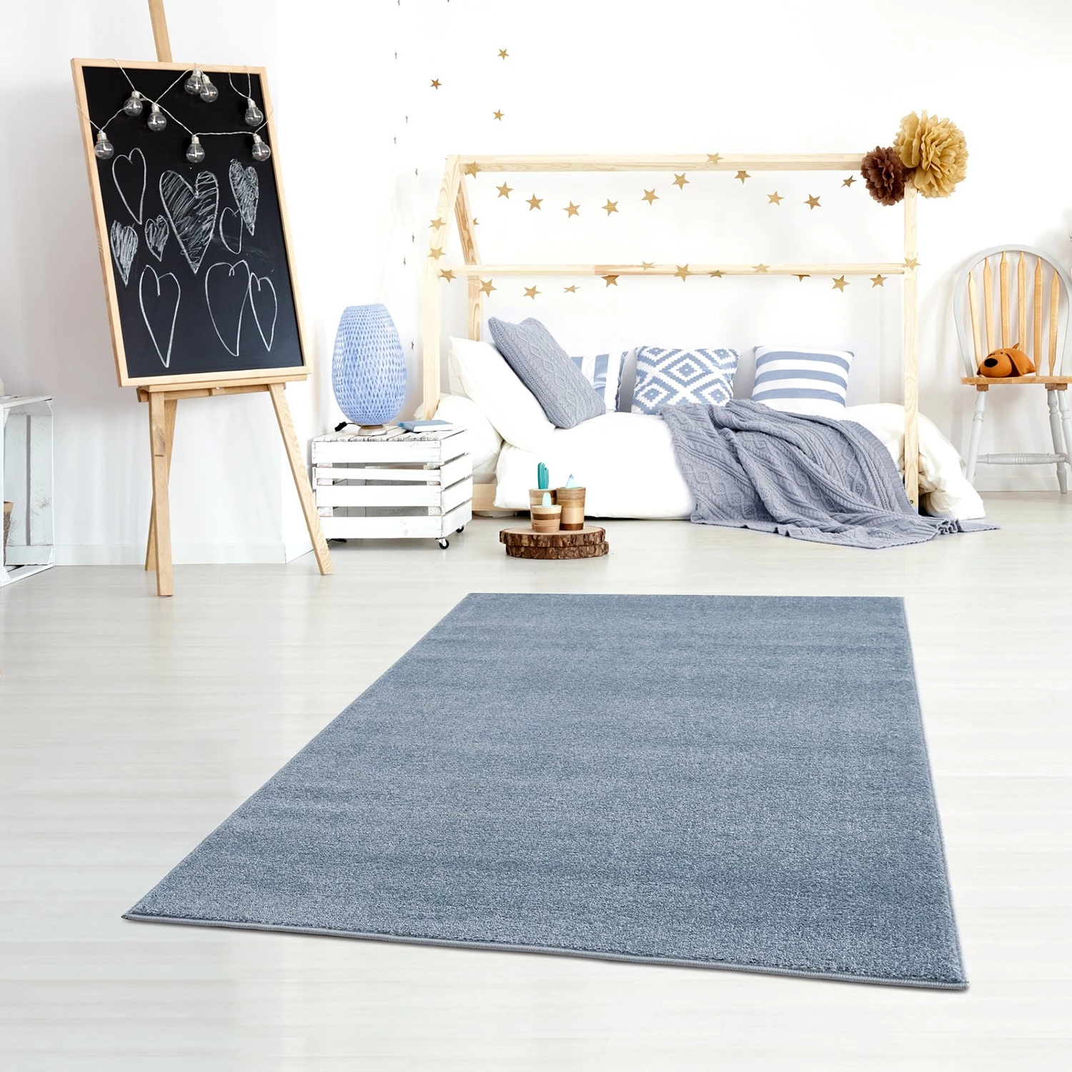 Happy Rugs Tapis enfant Uni - Fibres synthétiques - Gris pigeon - 120 x 180 cm 2 Happy Rugs Tapis enfant Uni - Fibres synthétiques - Gris pigeon - 120 x 180 cm – Image 2