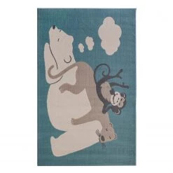 Top Square Tapis enfant Weely I - Fibres synthétiques - Bleu layette