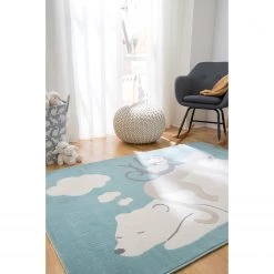 Top Square Tapis enfant Weely I - Fibres synthétiques - Bleu layette -Tapis enfant Soldes 1000214210 210121 11491300002 DETAILS P000000001000214210