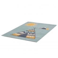 Top Square Tapis enfant Weely X - Fibres synthétiques - Bleu layette -Tapis enfant Soldes 1000214254 201005 18011900003 DETAILS P000000001000214254