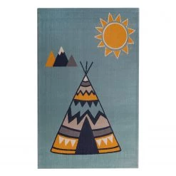 Top Square Tapis enfant Weely X - Fibres synthétiques - Bleu layette